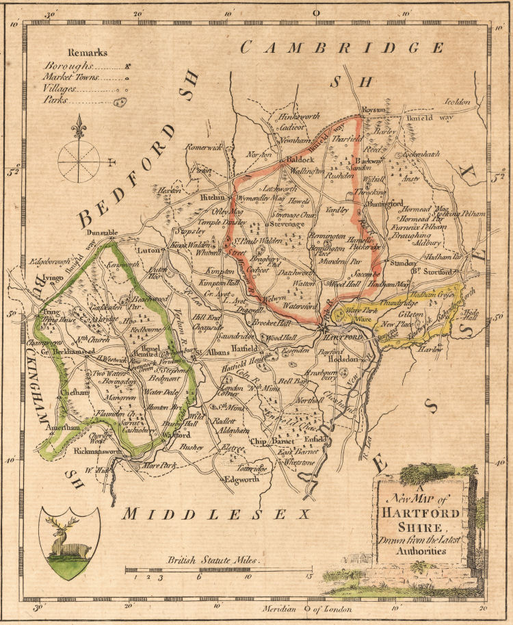 Hertfordshire Genealogy Maps Bowen